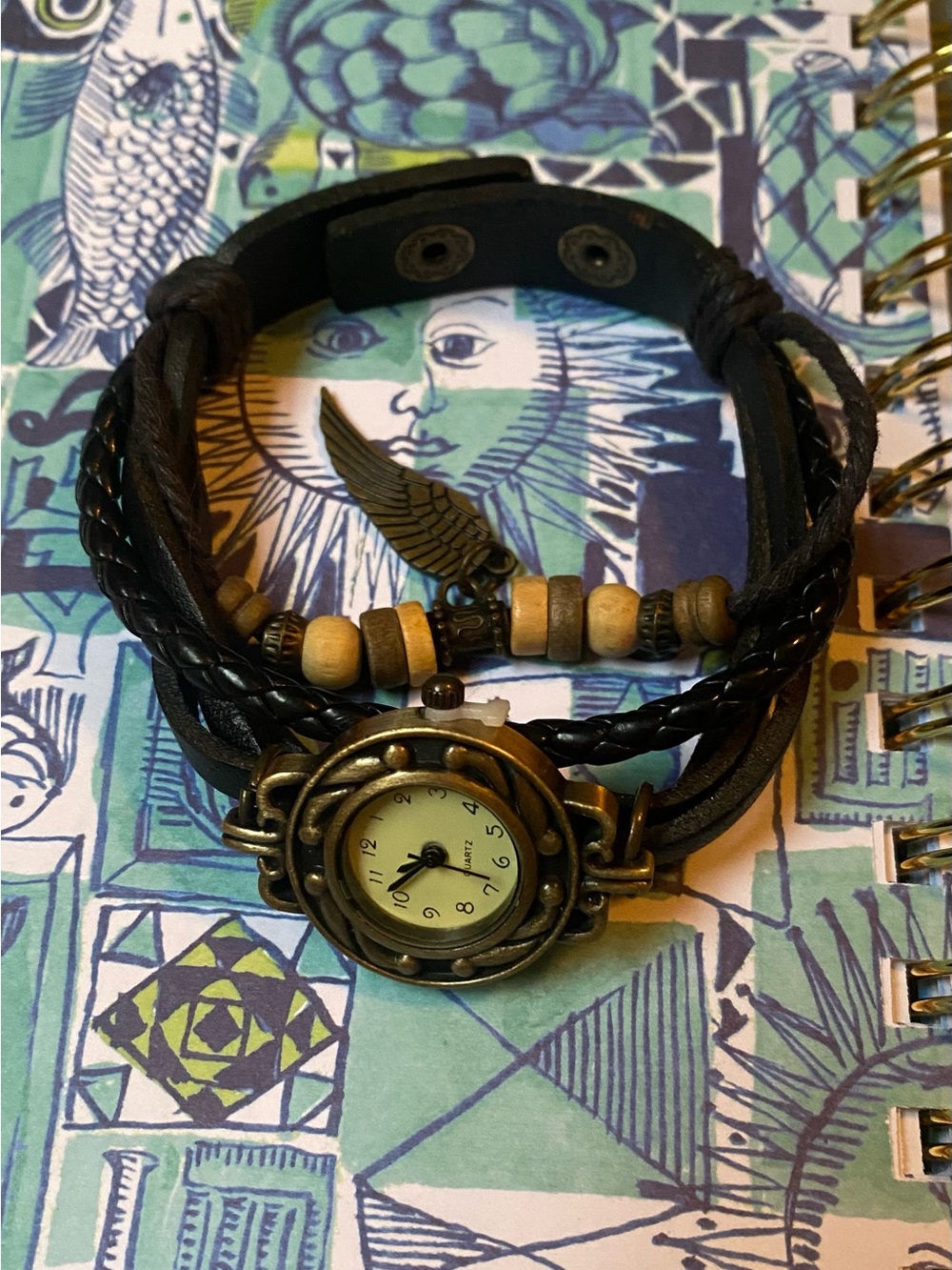 Women’s Dark Brown Faux Leather Bohemian Style Watch